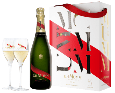 Mumm Grand Cordon Champagne & Flutes