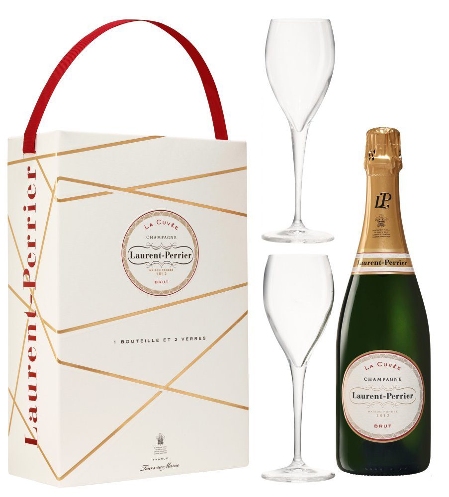 Laurent Perrier La Cuvee Champagne Brut & Flutes