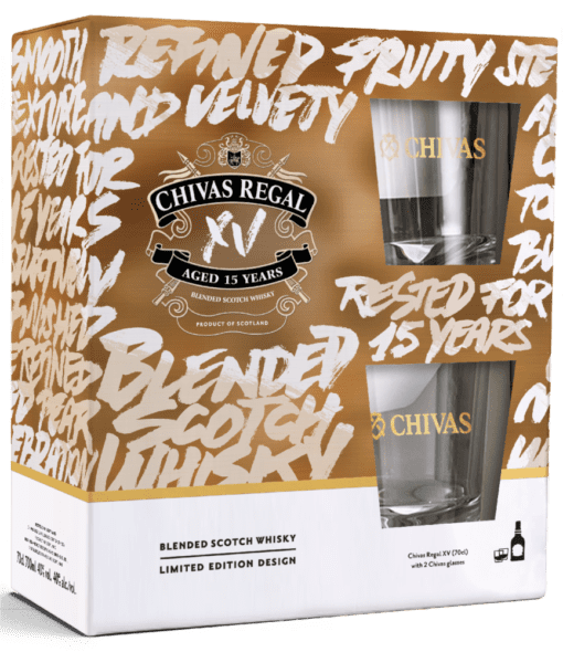 Chivas Regal 15yo Whisky + Two Glasses - Image 2