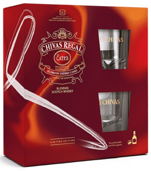 Chivas Regal 13yo Whisky + Two Glasses - Image 2