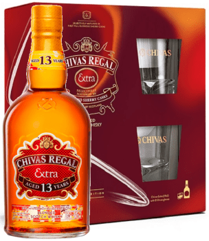 Chivas Regal 13yo Whisky + Two Glasses