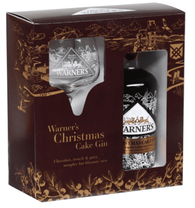 Warners Christmas Cake Gin Copa Glass Giftpack