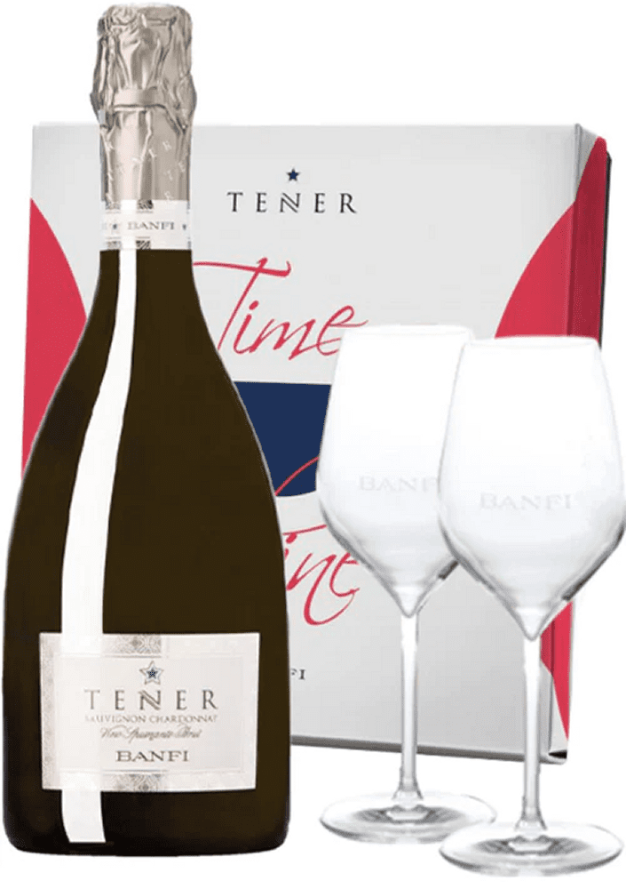 Banfi Tener Brut & Glasses Gift Pack