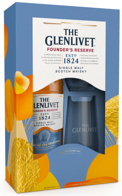 The Glenlivet Founder's Reserve Single Malt Whisky (Two Glass Gift Set)