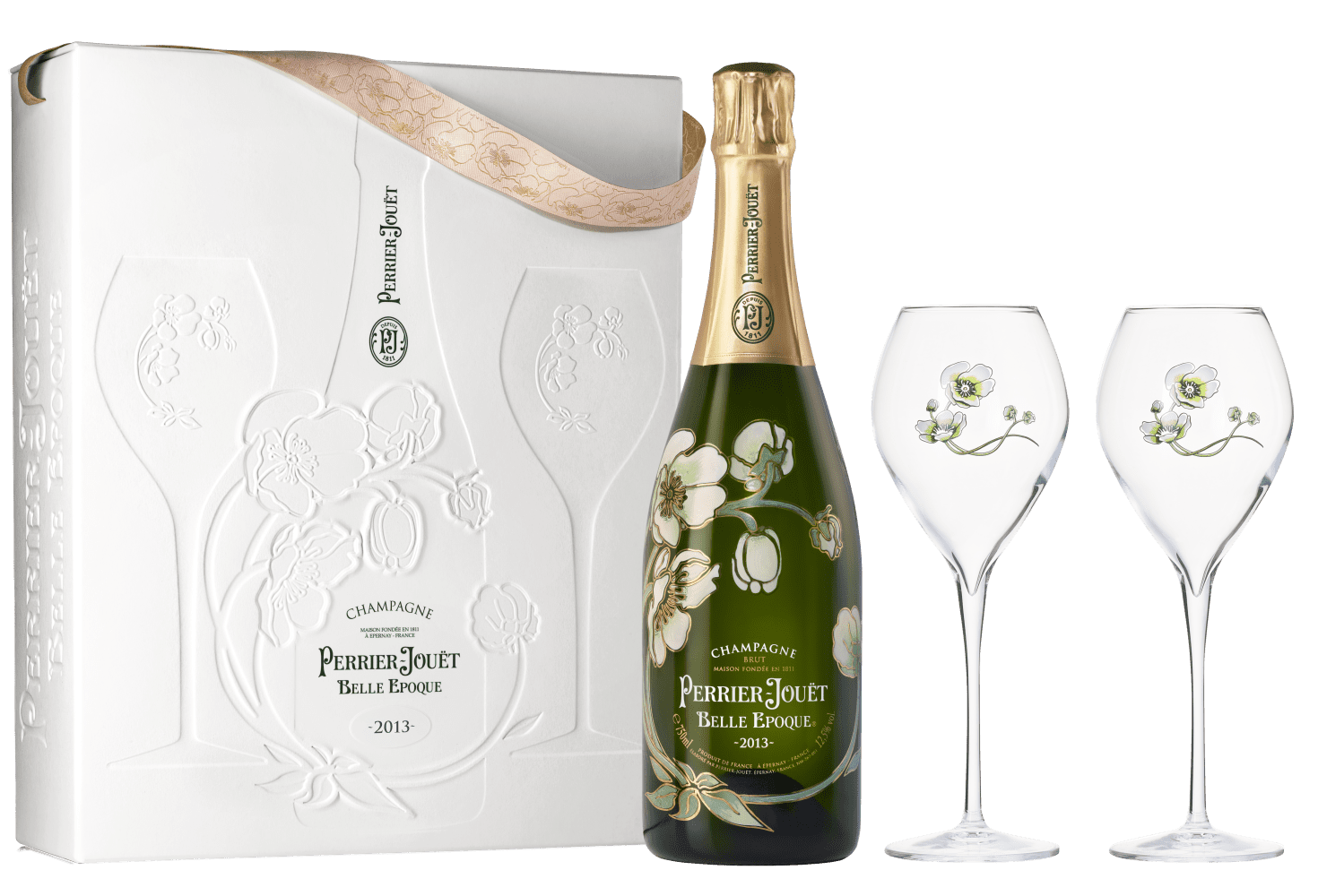 Perrier-Jouet Belle Epoque Champagne & Flutes