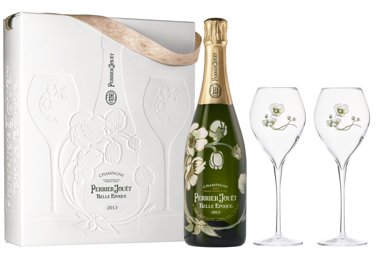 PerrierJouet Belle Epoque Champagne & Flutes