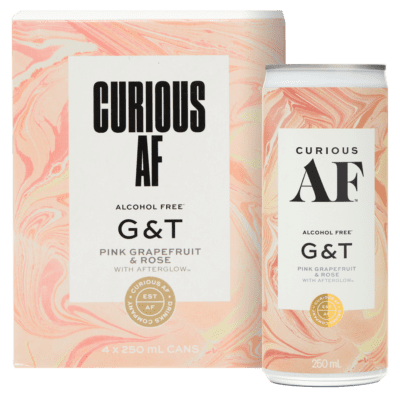 Curious AF Gin & Tonic Pink Grapefruit & Rose