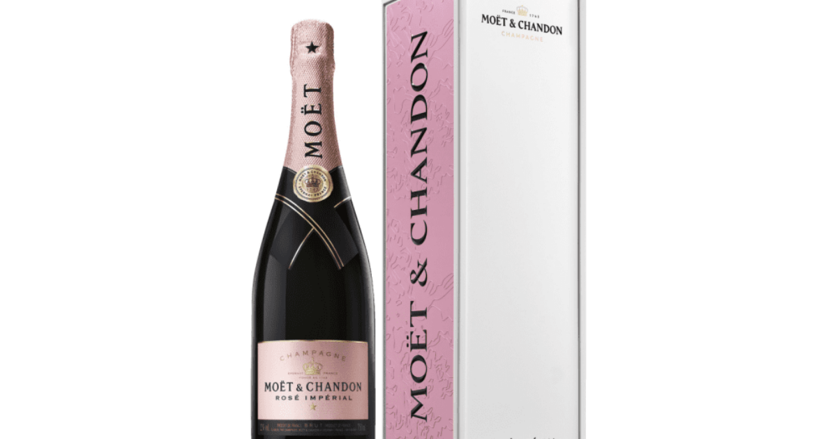 (新品、未開封)MOET&CHANDON×2本 Moet & Chandon Rose Champagne (Limited Edition Metal Gift Box)