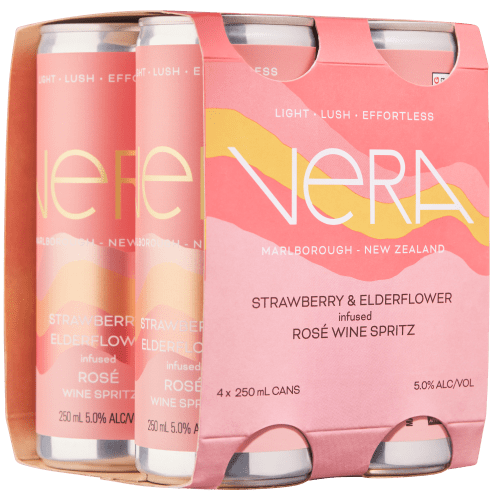 Vera Spritz Strawberry & Elderflower infused Rose (4 pack 250ml can)